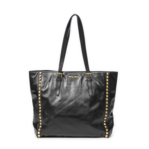 Miu Miu Studded Shopper Tote - Picture 1 of 10